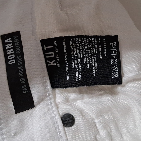 KUT FROM THE KLOTH Jeans Womens 2 DONNA FAB AB HIGH RISE Pants Used Denim FRAY - Picture 6 of 8